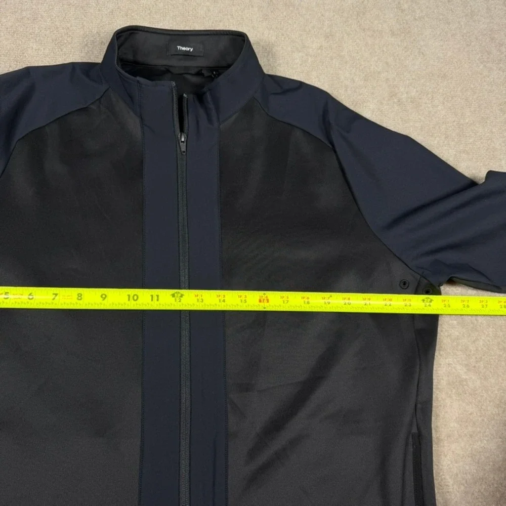 Theory Full Zip Performance Scuba Soft Jacket Black Navy Blue Men's‎ Size XXL